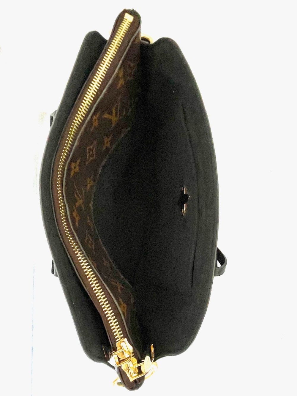 GREAT Condition! Louis Vuitton Monogram Flower Zipped Tote PM Black Shoulder Bag - Picture 10 of 14